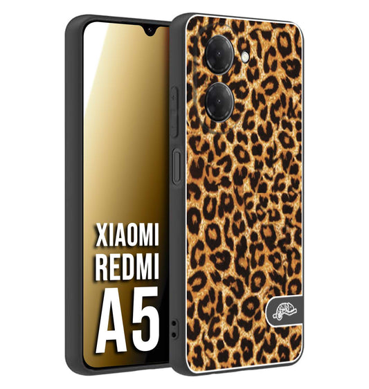 CUSTOMIZZA - Custodia cover nera morbida in tpu compatibile per Xiaomi Redmi A5 leopardato maculato donna marrone leopard brown