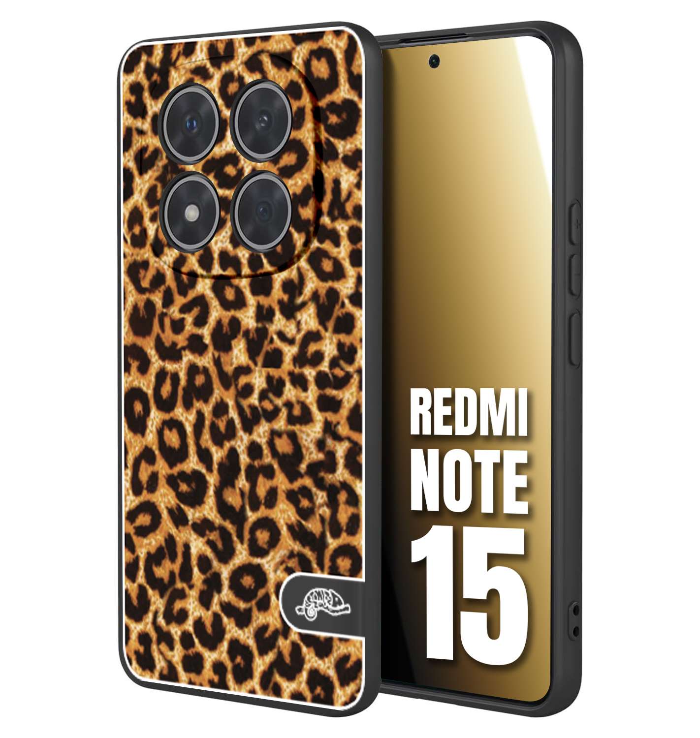 CUSTOMIZZA - Custodia cover nera morbida in tpu compatibile per Xiaomi Redmi Note 15 leopardato maculato donna marrone leopard brown