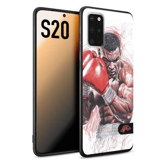 CUSTOMIZZA - Custodia cover nera morbida in tpu compatibile per Samsung S20 pugilato pugili disegno tattoo guantoni boxer pesi massimi iron mike