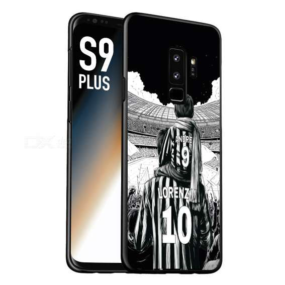 CUSTOMIZZA - Custodia cover nera morbida in tpu compatibile per Samsung S9 PLUS personalizzata calcio football nome e numero calciatori bianconeri bianca e nera