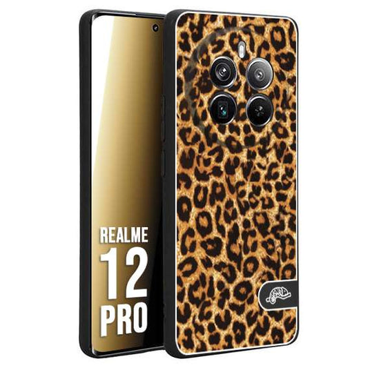 CUSTOMIZZA - Custodia cover nera morbida in tpu compatibile per Realme 12 PRO leopardato maculato donna marrone leopard brown