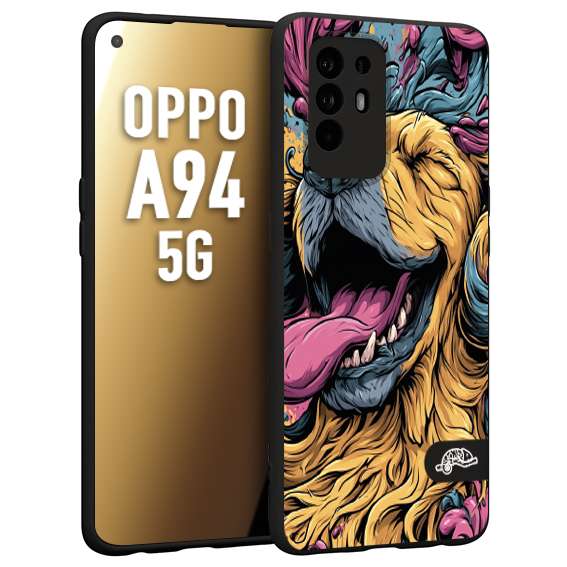 CUSTOMIZZA - Custodia cover nera morbida in tpu compatibile per Oppo A94 5G Golden Retriever illustrazione cane pop art cane street art cartone animato
