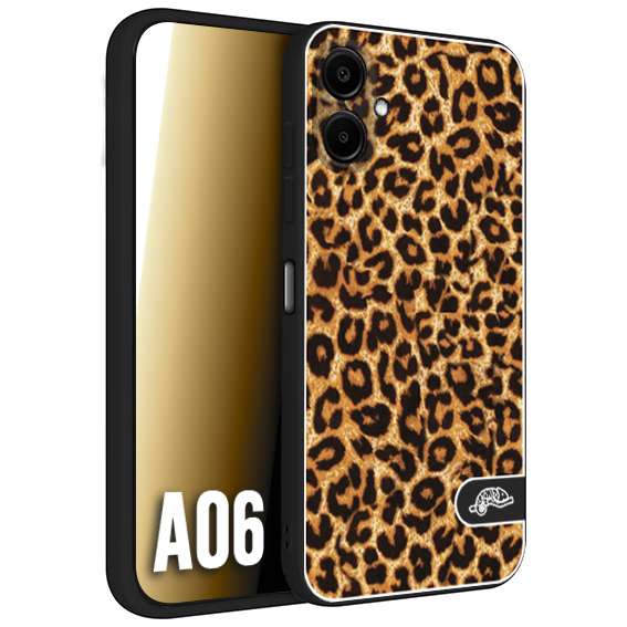 CUSTOMIZZA - Custodia cover nera morbida in tpu compatibile per Samsung A06 leopardato maculato donna marrone leopard brown