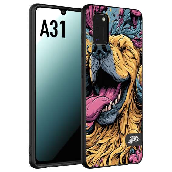 CUSTOMIZZA - Custodia cover nera morbida in tpu compatibile per Samsung A31 Negroni cocktail teschio illustrazione rosso arancia ghiaccio piccante street art fumetto