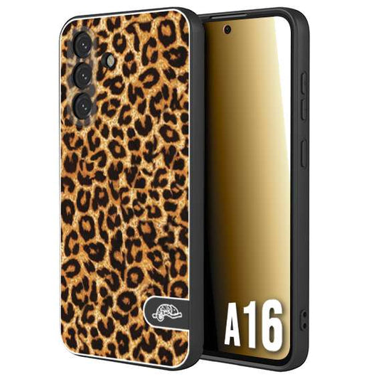 CUSTOMIZZA - Custodia cover nera morbida in tpu compatibile per Samsung A16 leopardato maculato donna marrone leopard brown