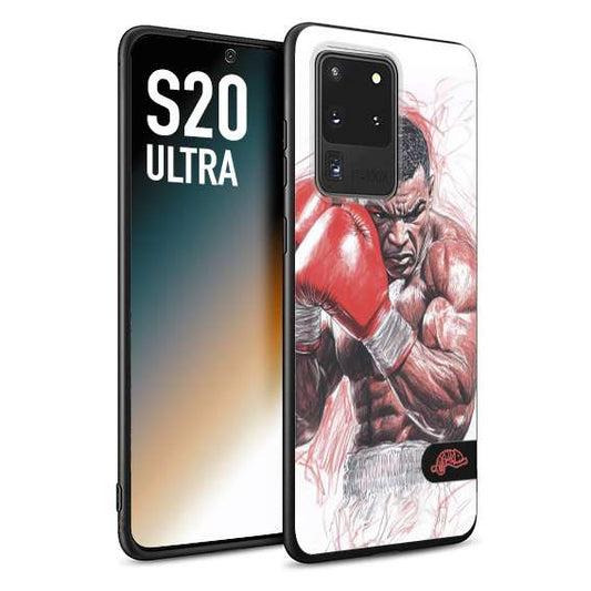 CUSTOMIZZA - Custodia cover nera morbida in tpu compatibile per Samsung S20 ULTRA pugilato pugili disegno tattoo guantoni boxer pesi massimi iron mike