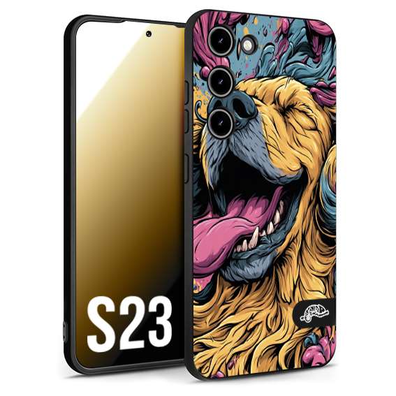 CUSTOMIZZA - Custodia cover nera morbida in tpu compatibile per Samsung S23 Negroni cocktail teschio illustrazione rosso arancia ghiaccio piccante street art fumetto