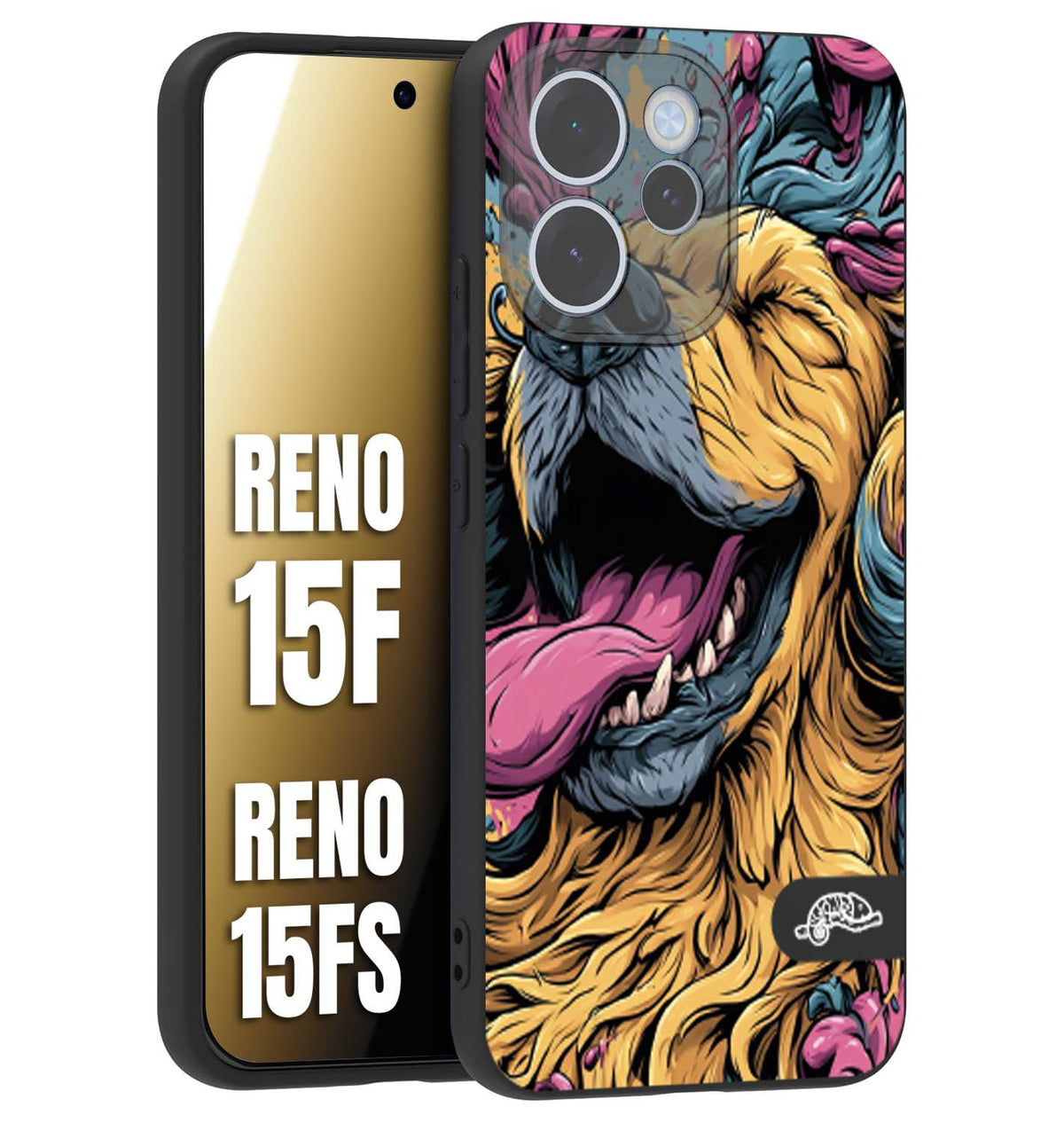 CUSTOMIZZA - Custodia cover nera morbida in tpu compatibile per Oppo Reno 15 F - Reno 15 FS Negroni cocktail teschio illustrazione rosso arancia ghiaccio piccante street art fumetto