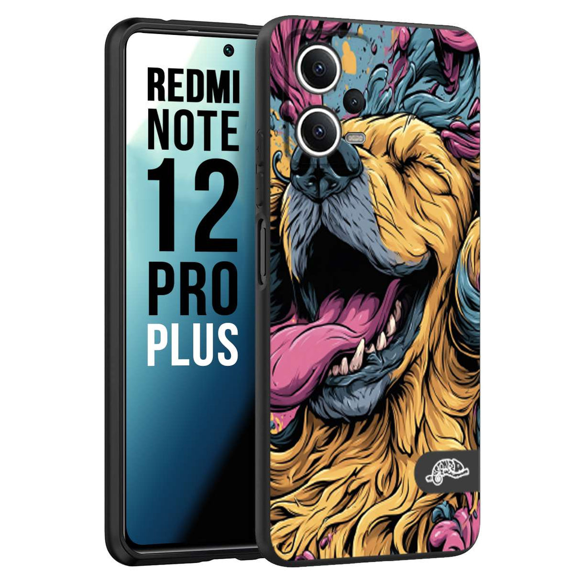 CUSTOMIZZA - Custodia cover nera morbida in tpu compatibile per Xiaomi Redmi Note 12 PRO PLUS Negroni cocktail teschio illustrazione rosso arancia ghiaccio piccante street art fumetto