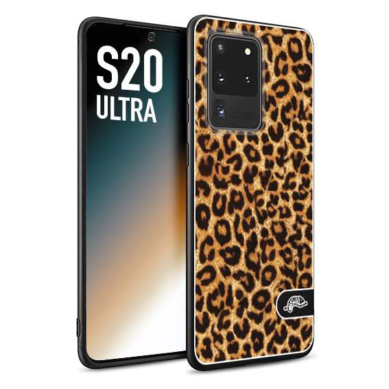 CUSTOMIZZA - Custodia cover nera morbida in tpu compatibile per Samsung S20 ULTRA leopardato maculato donna marrone leopard brown