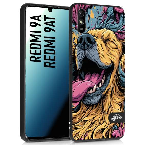 CUSTOMIZZA - Custodia cover nera morbida in tpu compatibile per Xiaomi Redmi 9A - 9AT Negroni cocktail teschio illustrazione rosso arancia ghiaccio piccante street art fumetto