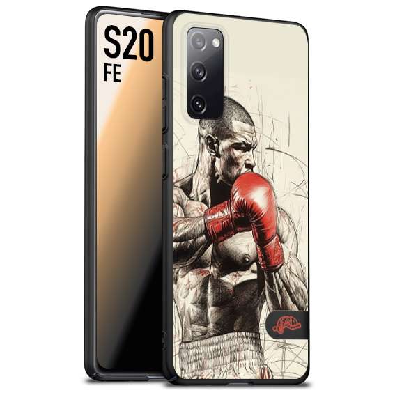 CUSTOMIZZA - Custodia cover nera morbida in tpu compatibile per Samsung S20 FE pugilato pugili disegno tattoo guantoni box sport ring