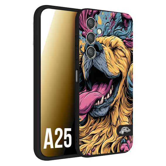 CUSTOMIZZA - Custodia cover nera morbida in tpu compatibile per Samsung A25 Negroni cocktail teschio illustrazione rosso arancia ghiaccio piccante street art fumetto