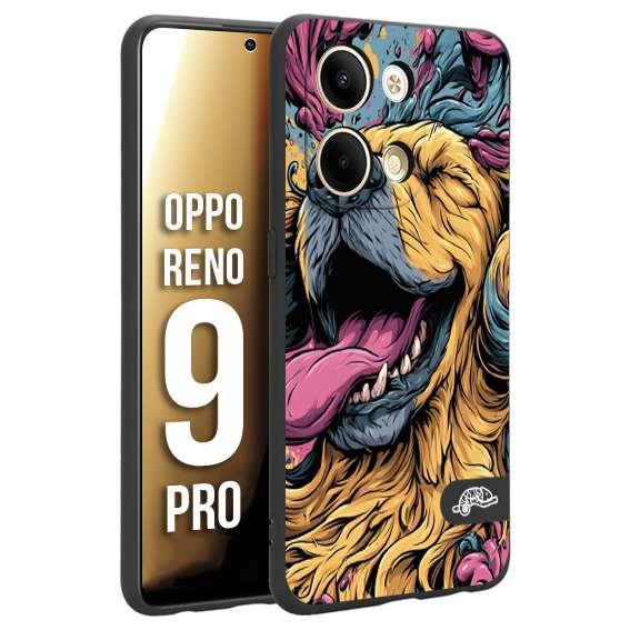 CUSTOMIZZA - Custodia cover nera morbida in tpu compatibile per Oppo Reno 9 PRO Negroni cocktail teschio illustrazione rosso arancia ghiaccio piccante street art fumetto