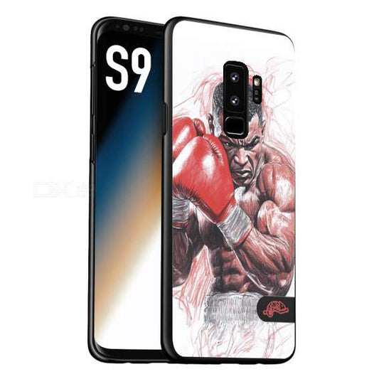 CUSTOMIZZA - Custodia cover nera morbida in tpu compatibile per Samsung S9 pugilato pugili disegno tattoo guantoni boxer pesi massimi iron mike