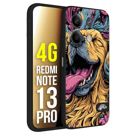 CUSTOMIZZA - Custodia cover nera morbida in tpu compatibile per Xiaomi Redmi Note 13 PRO 4G Negroni cocktail teschio illustrazione rosso arancia ghiaccio piccante street art fumetto