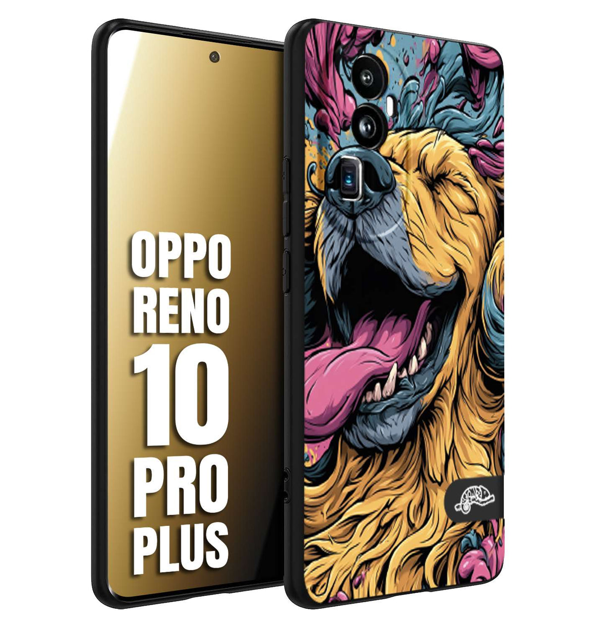 CUSTOMIZZA - Custodia cover nera morbida in tpu compatibile per Oppo Reno 10 PRO PLUS Negroni cocktail teschio illustrazione rosso arancia ghiaccio piccante street art fumetto