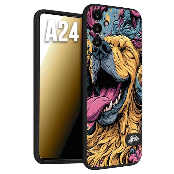 CUSTOMIZZA - Custodia cover nera morbida in tpu compatibile per Samsung A24 Negroni cocktail teschio illustrazione rosso arancia ghiaccio piccante street art fumetto