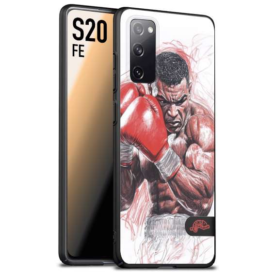 CUSTOMIZZA - Custodia cover nera morbida in tpu compatibile per Samsung S20 FE pugilato pugili disegno tattoo guantoni boxer pesi massimi iron mike