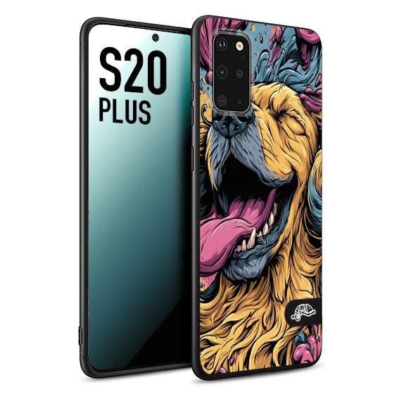 CUSTOMIZZA - Custodia cover nera morbida in tpu compatibile per Samsung S20 PLUS Golden Retriever illustrazione cane pop art cane street art cartone animato