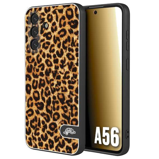 CUSTOMIZZA - Custodia cover nera morbida in tpu compatibile per Samsung A56 5G leopardato maculato donna marrone leopard brown