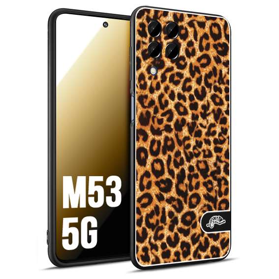 CUSTOMIZZA - Custodia cover nera morbida in tpu compatibile per Samsung M53 5G leopardato maculato donna marrone leopard brown