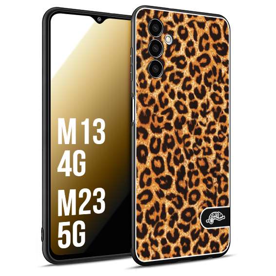 CUSTOMIZZA - Custodia cover nera morbida in tpu compatibile per Samsung M13 4G - M23 5G leopardato maculato donna marrone leopard brown