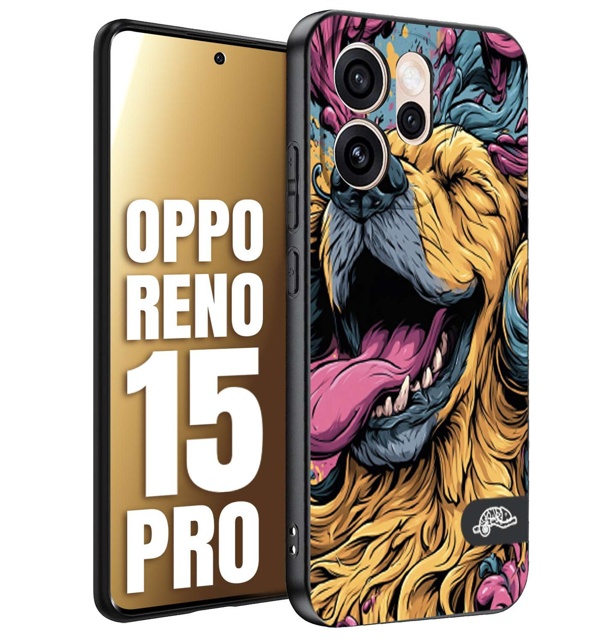 CUSTOMIZZA - Custodia cover nera morbida in tpu compatibile per Oppo Reno 15 PRO Negroni cocktail teschio illustrazione rosso arancia ghiaccio piccante street art fumetto