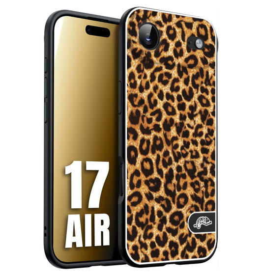 CUSTOMIZZA - Custodia cover nera morbida in tpu compatibile per iPhone 17 AIR leopardato maculato donna marrone leopard brown