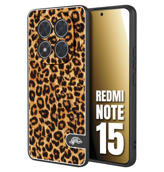 CUSTOMIZZA - Custodia cover nera morbida in tpu compatibile per Xiaomi Redmi Note 15 leopardato maculato donna marrone leopard brown