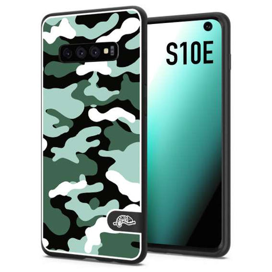 CUSTOMIZZA - Custodia cover nera morbida in tpu compatibile per Samsung S10E camouflage mimetico militare verde green