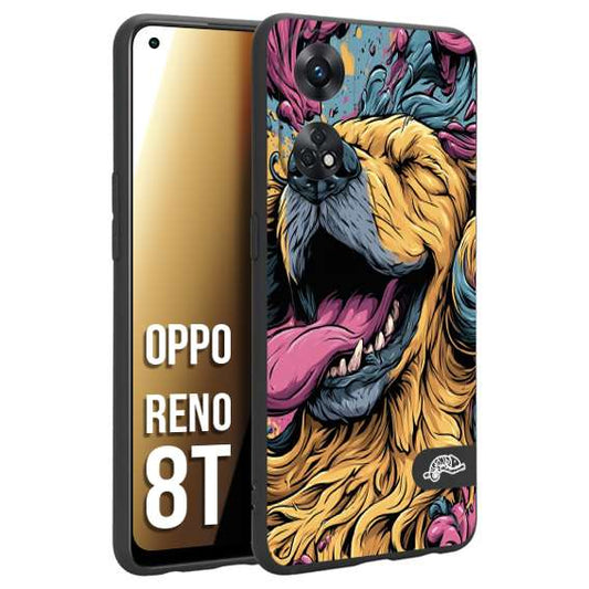 CUSTOMIZZA - Custodia cover nera morbida in tpu compatibile per Oppo Reno 8T Negroni cocktail teschio illustrazione rosso arancia ghiaccio piccante street art fumetto