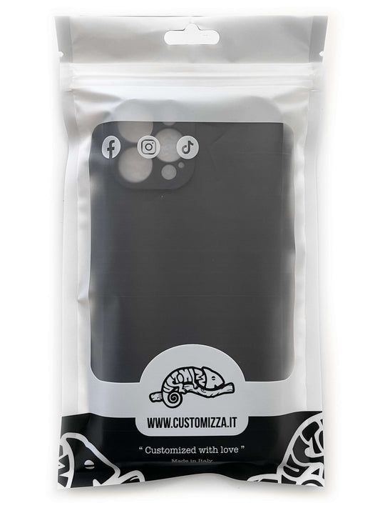 CUSTOMIZZA - Custodia cover nera morbida in tpu compatibile per Xiaomi Redmi 13C camouflage mimetico militare bianco white
