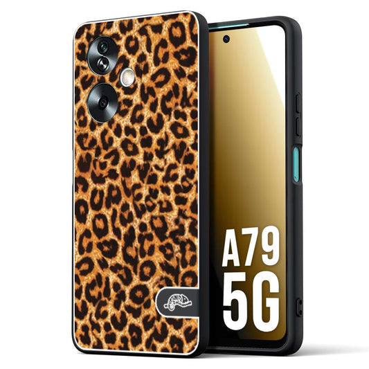CUSTOMIZZA - Custodia cover nera morbida in tpu compatibile per Oppo A79 5G leopardato maculato donna marrone leopard brown