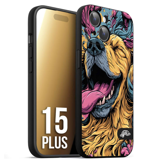 CUSTOMIZZA - Custodia cover nera morbida in tpu compatibile per iPhone 15 PLUS Negroni cocktail teschio illustrazione rosso arancia ghiaccio piccante street art fumetto