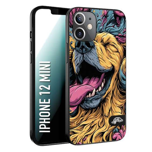 CUSTOMIZZA - Custodia cover nera morbida in tpu compatibile per iPhone 12 MINI Negroni cocktail teschio illustrazione rosso arancia ghiaccio piccante street art fumetto