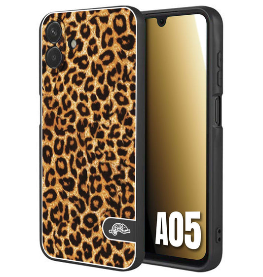CUSTOMIZZA - Custodia cover nera morbida in tpu compatibile per Samsung A05 leopardato maculato donna marrone leopard brown