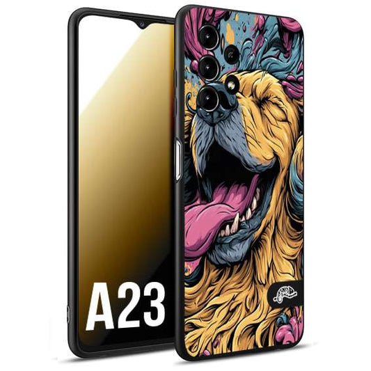 CUSTOMIZZA - Custodia cover nera morbida in tpu compatibile per Samsung A23 Negroni cocktail teschio illustrazione rosso arancia ghiaccio piccante street art fumetto