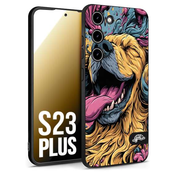 CUSTOMIZZA - Custodia cover nera morbida in tpu compatibile per Samsung S23 PLUS Negroni cocktail teschio illustrazione rosso arancia ghiaccio piccante street art fumetto