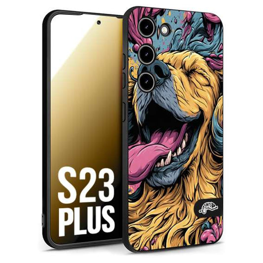 CUSTOMIZZA - Custodia cover nera morbida in tpu compatibile per Samsung S23 PLUS Negroni cocktail teschio illustrazione rosso arancia ghiaccio piccante street art fumetto