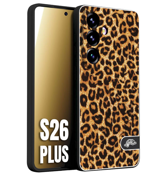 CUSTOMIZZA - Custodia cover nera morbida in tpu compatibile per Samsung S26 PLUS leopardato maculato donna marrone leopard brown