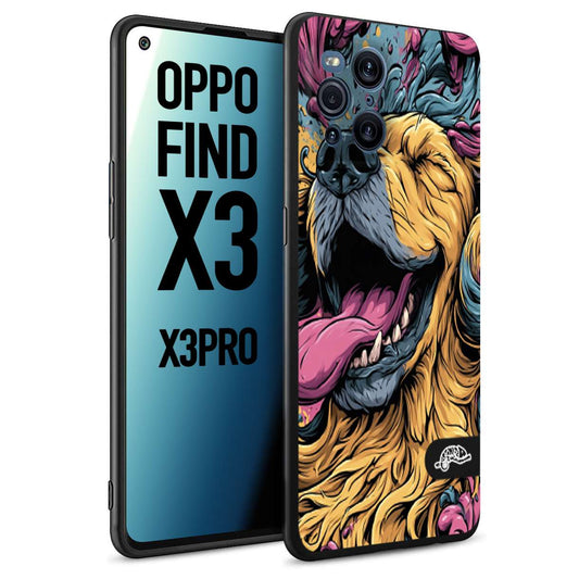 CUSTOMIZZA - Custodia cover nera morbida in tpu compatibile per Oppo Find X3 - Find X3 Pro 5G Negroni cocktail teschio illustrazione rosso arancia ghiaccio piccante street art fumetto
