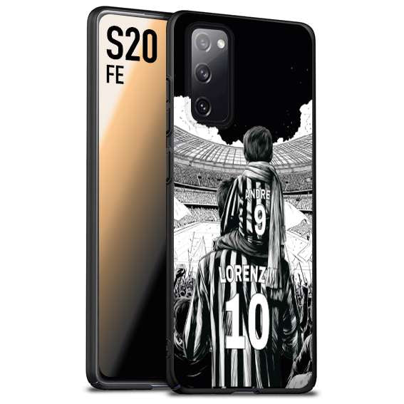 CUSTOMIZZA - Custodia cover nera morbida in tpu compatibile per Samsung S20 FE personalizzata calcio football nome e numero calciatori bianconeri bianca e nera