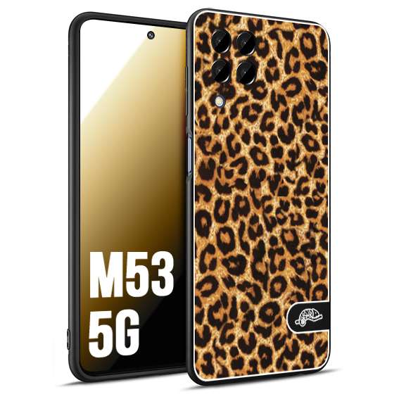 CUSTOMIZZA - Custodia cover nera morbida in tpu compatibile per Samsung M53 5G leopardato maculato donna marrone leopard brown