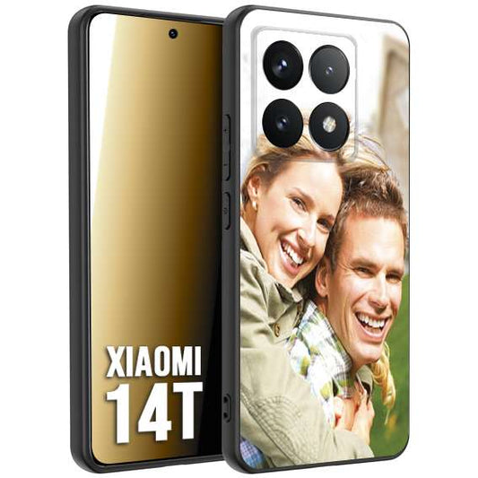CUSTOMIZZA - Custodia cover nera morbida in tpu compatibile per Xiaomi 14T personalizzata con foto immagine scritta a piacere