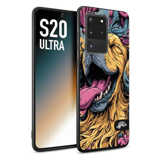 CUSTOMIZZA - Custodia cover nera morbida in tpu compatibile per Samsung S20 ULTRA Negroni cocktail teschio illustrazione rosso arancia ghiaccio piccante street art fumetto