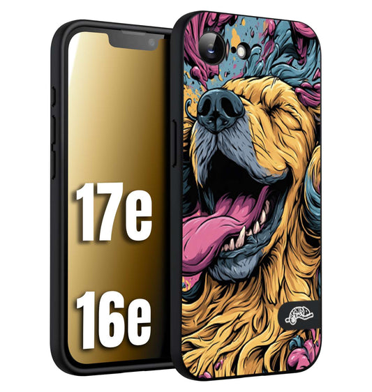 CUSTOMIZZA - Custodia cover nera morbida in tpu compatibile per iPhone 16E - 17E Negroni cocktail teschio illustrazione rosso arancia ghiaccio piccante street art fumetto