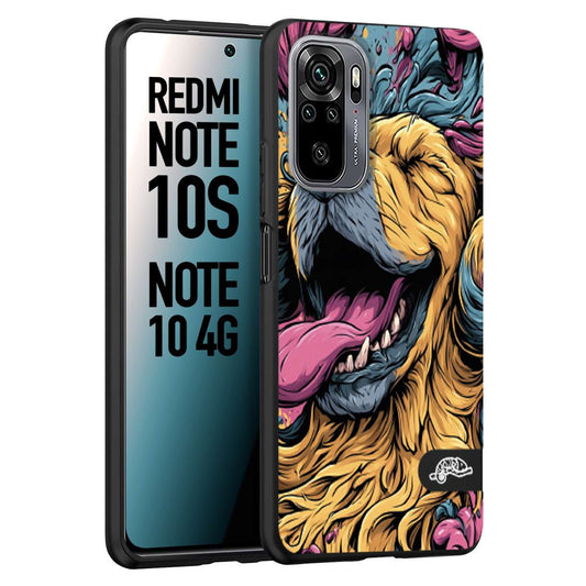 CUSTOMIZZA - Custodia cover nera morbida in tpu compatibile per Xiaomi Redmi Note 10S Golden Retriever illustrazione cane pop art cane street art cartone animato