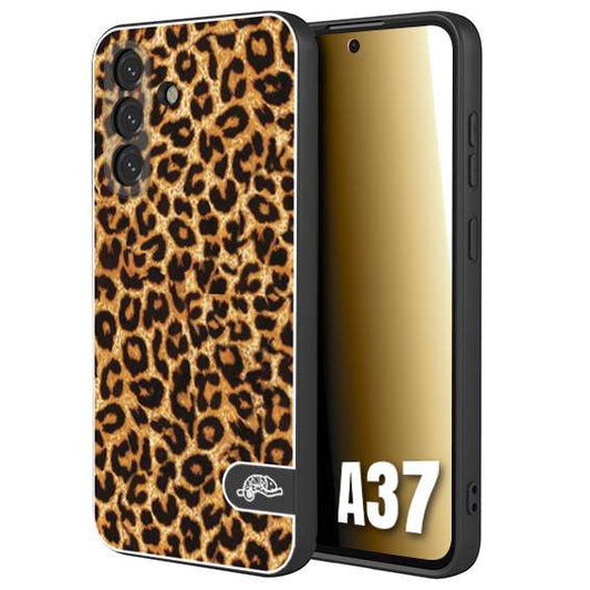 CUSTOMIZZA - Custodia cover nera morbida in tpu compatibile per Samsung A37 leopardato maculato donna marrone leopard brown