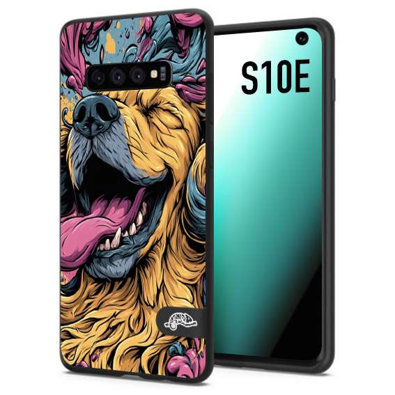 CUSTOMIZZA - Custodia cover nera morbida in tpu compatibile per Samsung S10E Negroni cocktail teschio illustrazione rosso arancia ghiaccio piccante street art fumetto